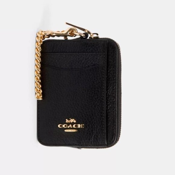 Coach Zip Card Case In Signature Canvas - Picture 1 of 3